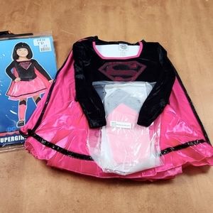 Supergirl 4 Piece Halloween Costume Toddler 3-4